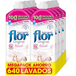 Chollo - Flor Original Delicado Suavizante Concentrado Pack 8x 80 lavados