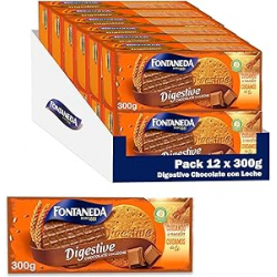 Fontaneda Digestive Chocolate con Leche 300g (Pack de 12)