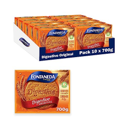 Fontaneda Digestive Original Galletas 700 g, Pack de 10