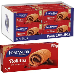 Chollo - Fontaneda Rollitos con Chocolate 150g (Pack de 16)