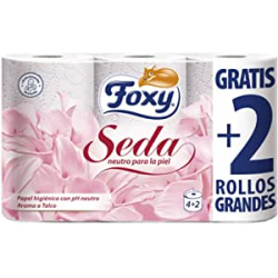 Chollo - Foxy Seda Papel higiénico con pH Neutro 6 Rollos | 8.43701E+12