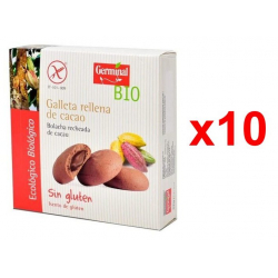 Chollo - Germinal Bio Galletas Sin Gluten Rellenas de Crema de Cacao 200g &lpar;Pack de 10&rpar;