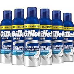 Gillette Series Espuma de Afeitar Suavizante 250ml (Pack de 6)
