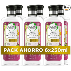 Chollo - Herbal Essences Champú Purifica & Hidrata Fresa Blanca & Menta Dulce 250ml (Pack de 6)