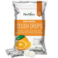 Herbion Naturals Orange Cough Drops 25 Gotas
