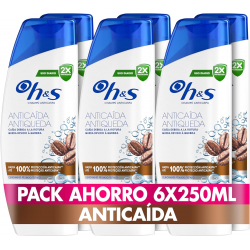 H&S Champú Anticaspa y Anticaída 250ml (Pack de 6)