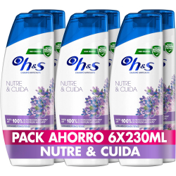 Chollo - H&S Nutre & Cuida Champú Anticaspa 230ml (Pack de 6)