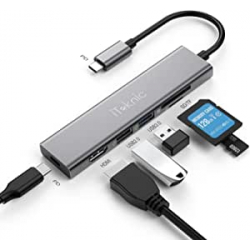 Chollo - Hub USB-C 6 en 1 iTeknic UC003 PD 60W