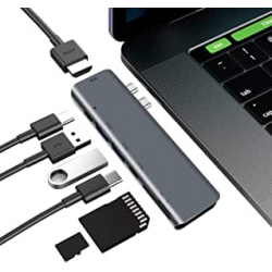 Chollo - Hub USB-C 7 en 2 USB-C LiveRowing Thunderbolt 3