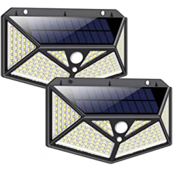 Chollo - iPosible DD13 Focos solares 150LED con sensor de movimiento Pack 2