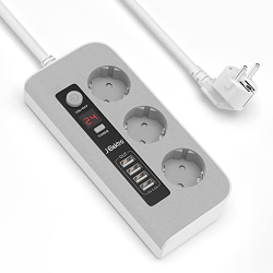 Chollo - J Elektro JC-02 Regleta 3 Tomas + 4 USB
