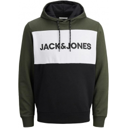 Jack & Jones Colour Block Logo Hoodie | 12172344_1646_775644