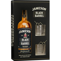 Chollo - Jameson Black Barrel 70cl Giftbox con 2 Vasos