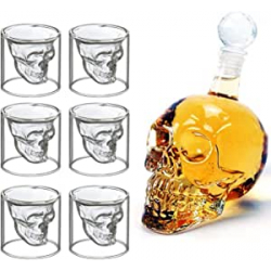 Chollo - Juego botella 700ml &plus; 6 vasos calavera MVPower