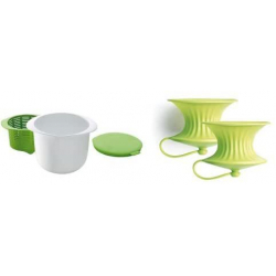 Chollo - Kit L&eacute;ku&eacute; Recipiente para hacer Queso &plus; 2 Exprimidores Conservadores de C&iacute;tricos