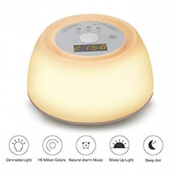 Chollo - L&aacute;mpara de Noche Despertador con  Simulaci&oacute;n Amanecer Vadiv WL02