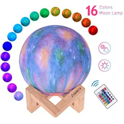 Chollo - L&aacute;mpara luna 3D Aibecy 16 colores
