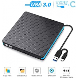 Chollo - Lector de CD Externa Port&aacute;til con USB 3&period;0 Type C