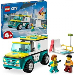 Chollo - LEGO City Ambulancia de Emergencias y Chico con Snowboard | 60403