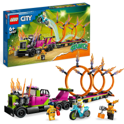 Chollo - LEGO City Stuntz Desaf&iacute;o Acrob&aacute;tico&colon; Cami&oacute;n y Anillos de Fuego &vert; 60357