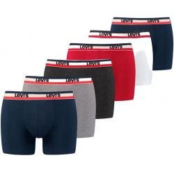 Chollo - Levi's Sportswear Logo Boxer Brief &lpar;Pack de 6&rpar; &vert; 37149-0485