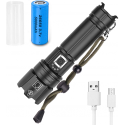 Chollo - Linterna LED Alta Potencia Recargable USB 10000lm 5 Modos