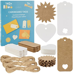 Chollo - LIVAIA Etiquetas de Regalo 140 pcs y Cuerda de Yute 24m