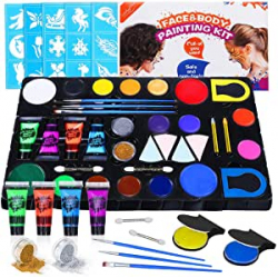 Chollo - Luckyfine Kit de pinturas faciales y corporales