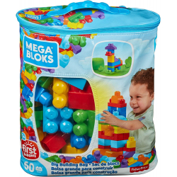 Chollo - Fisher-Price Mega Bloks Bolsa Azul 60 piezas | Mattel DCH55