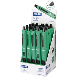 Chollo - Milán  Compact verde Expositor 20 bolígrafos | 17656890420