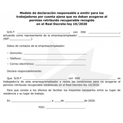 Chollo - Modelo de Declaración Responsable para ir a Trabajar (PDF para descargar)