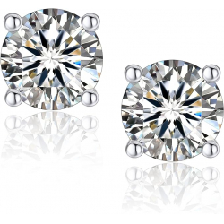 Chollo - MomentWish Sterling Silver Moissanite Diamond Stud Earrings | ME75007B-0.5