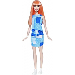Chollo - Mu&ntilde;eca Barbie Fashionistas Vestido Patchwork Tejano &lpar;Mattel DYY90&rpar;