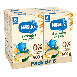 Nestlé 8 Cereales con Frutas 500g (Pack de 6)