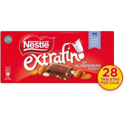 Chollo - Nestlé Extrafino Chocolate con Leche Almendras 123g (Pack de 28)