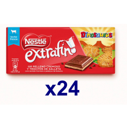 Chollo - Nestlé Extrafino Dinosaurus Tabletas de chocolate Pack 24x 120g