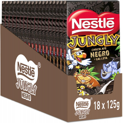 Chollo - Nestle Jungly Tableta de Chocolate Negro 125g (Pack de 18)