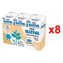Chollo - Nestlé Nativa Crecimiento 3 Galleta María 180ml x3 (Pack de 8)