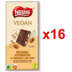 Chollo - Nestlé Vegan con Trocitos de Almendra Tableta 90g (Pack de 16)