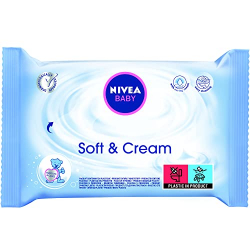 NIVEA Baby Toallitas Soft & Cream 63 unidades (Pack de 12)