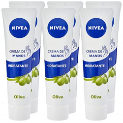 NIVEA con Aceite de Oliva Crema de Manos Hidratante Tubo 100ml (Pack de 6)