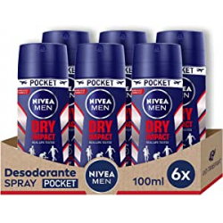 Chollo - Nivea Men Dry Impact Pocket Desodorante Spray Pack 6x 100ml