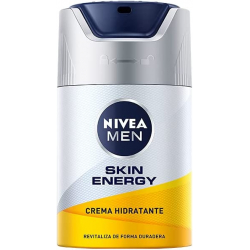 Chollo - NIVEA MEN Skin Energy Crema Facial Hidratante (1 x 50 ml), crema para hombres con cafeína de origen 100% natural, crema hidratante para reducir los si