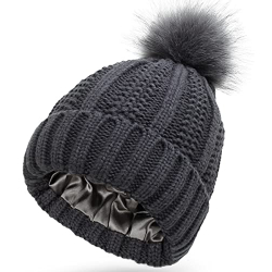 Chollo - Nland Gorro de Punto con Pomp&oacute;n &vert; Gris oscuro