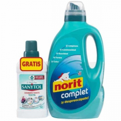 Chollo - Norit detergente Diario Complet 2 Litros 40 Lavados + Sanytol desinfectante Textil sin lejía 500 ml GRATIS