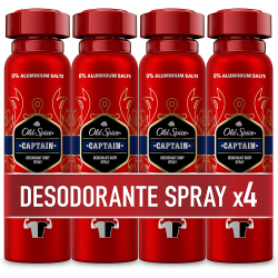 Chollo - Old Spice Captain Desodorante Spray Pack 4x 150ml