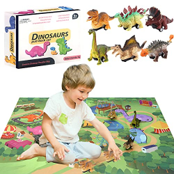 Chollo - onehous Coches de Juguetes de Dinosaurios &plus; Tapete