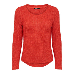 Only Geena Texture Knitted Pullover | 15113356 Red Clay
