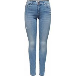 Chollo - ONLY Wauw Mid Destroyed Skinny Jeans | 15223165_7023