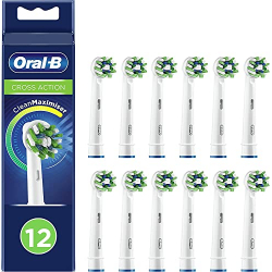 Chollo - Oral-B CrossAction Recambios para Cepillo de Dientes Eléctrico, Pack de 12 Cabezales, Blanco - Originales (Tamaño Buzón)